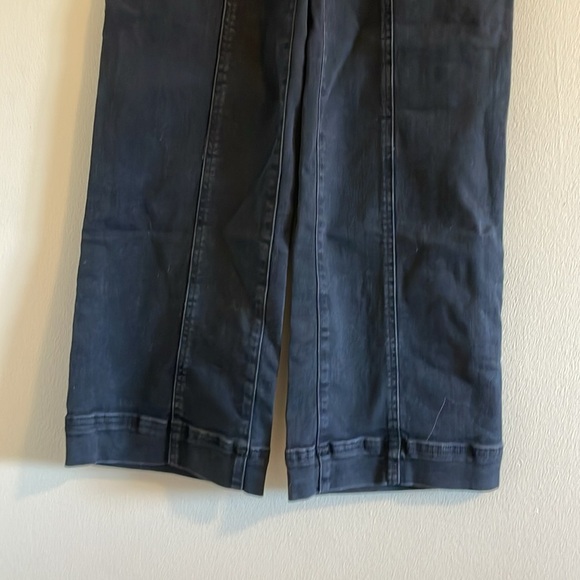 Pilcro Anthropologie High Rise Cropped Jeans Women’s Size 26 Wide Leg Black - Picture 3 of 9